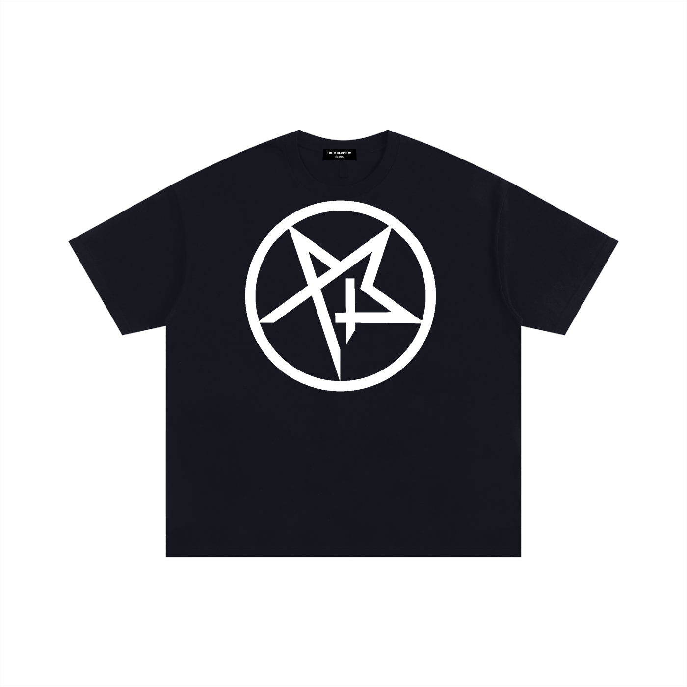 prettyblasphemy,blasphemy,pentagram,logo,streetwear,hypebeast,metal,emo,goth