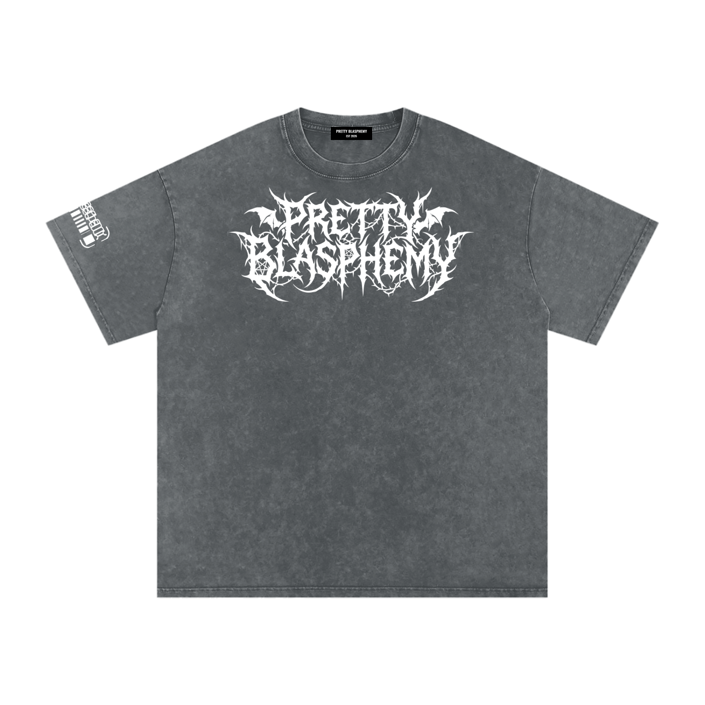 prettyblasphemy,shirt,tee,teeshirt,logo