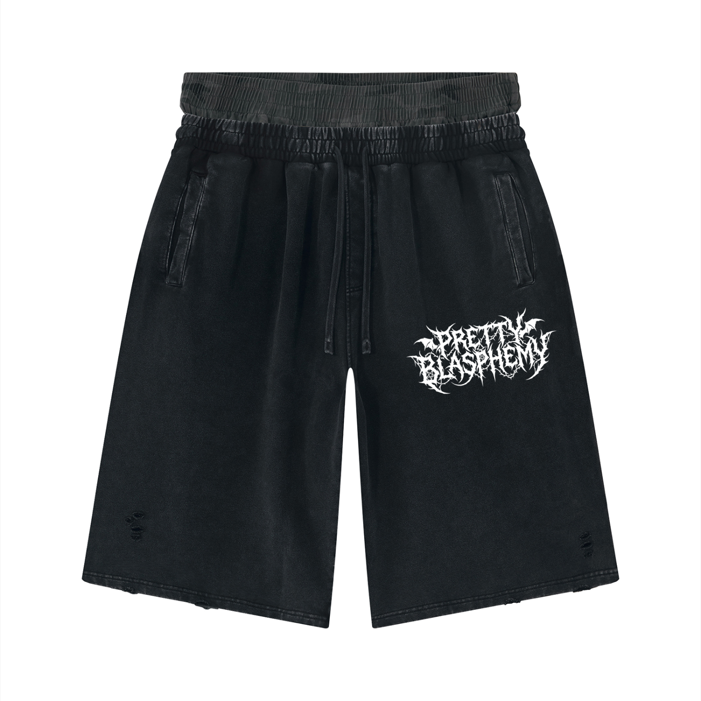 prettyblasphemy,blasphemy,shorts,distressed,streetwear,hypebeast