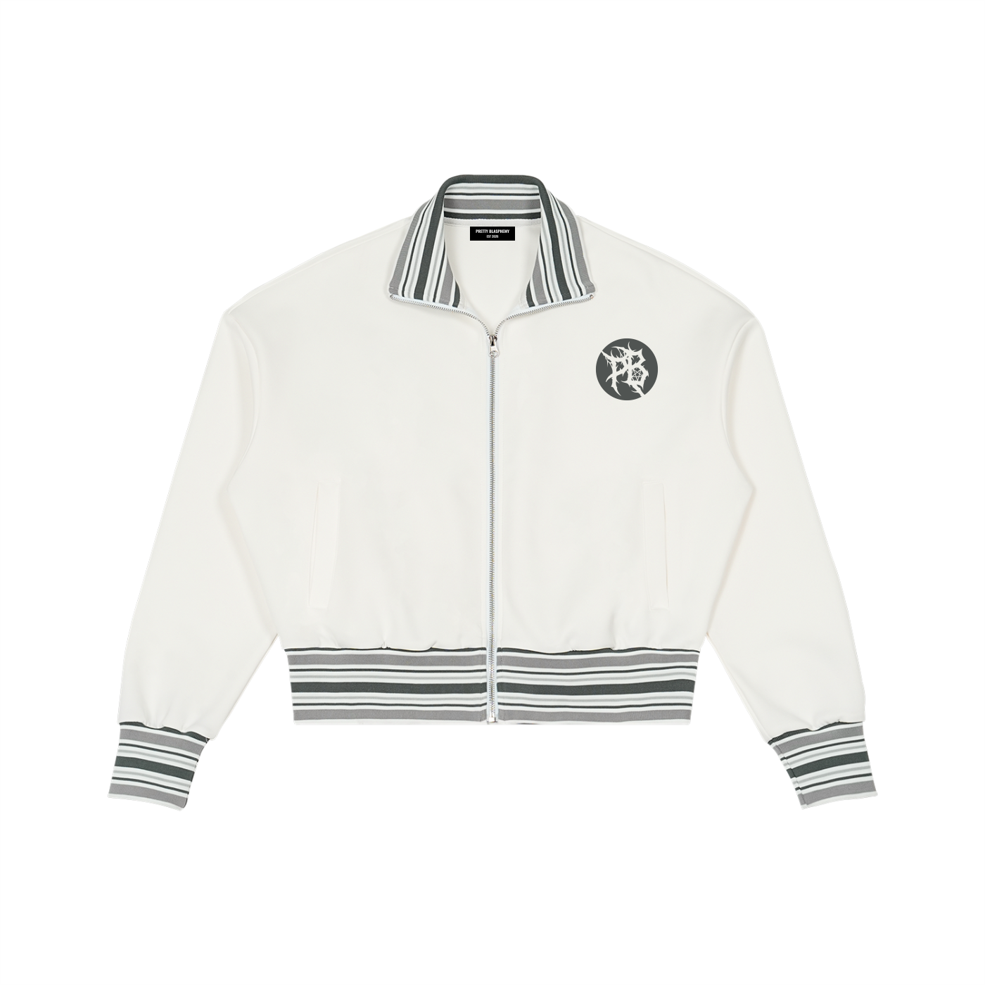 prettyblasphemy,streetwear,fashion,hypebeast,polo,preppy,varsity,jacket,sweater,sweatshirt,outerwear,invertedcross,cross,religion,religious,logo,christian,christianity
