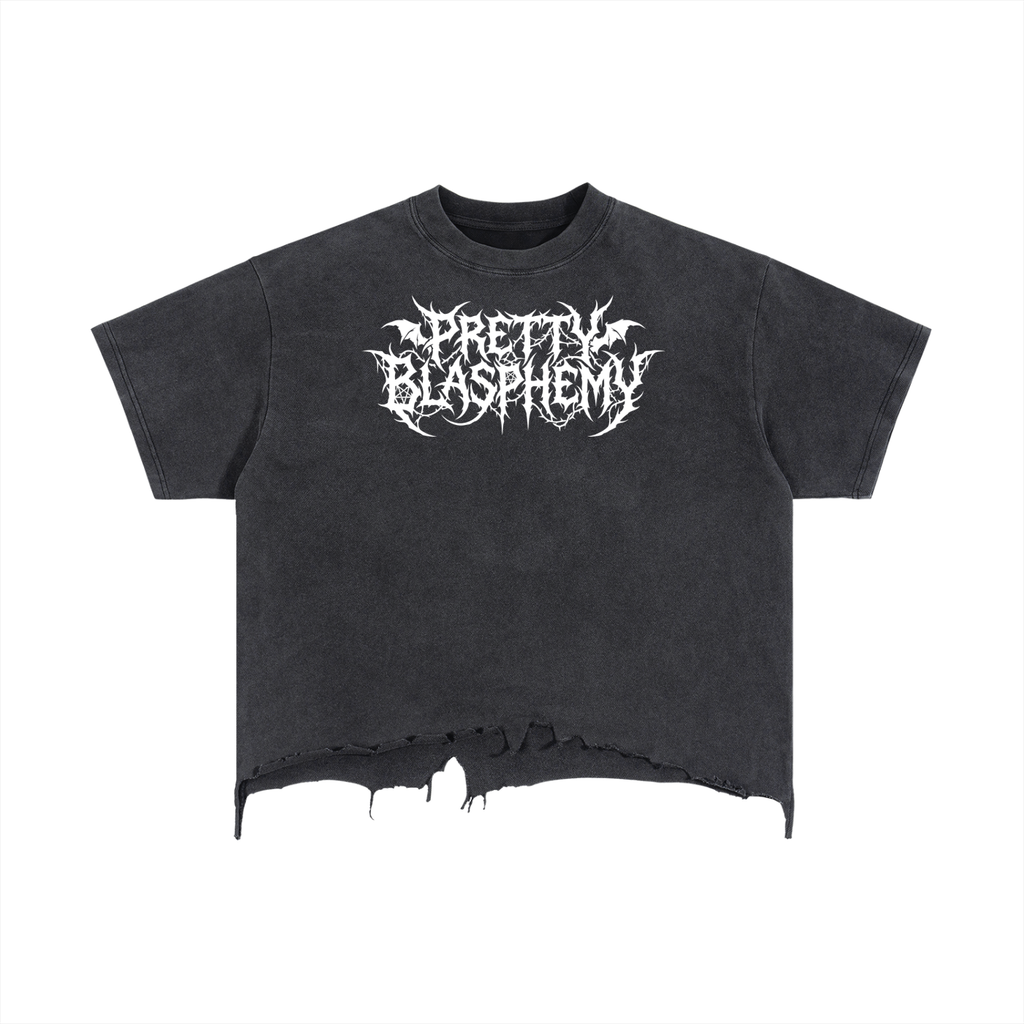 prettyblasphemy,streetwear,distressed,torn,worn,ripped,croptop,fashion,hypebeast