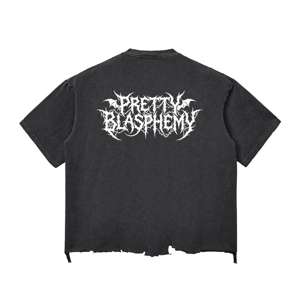 prettyblasphemy,invertedcross,cross,religion,religious,streetwear,fashion,hypebeast,torn,distressed,ripped,croptop